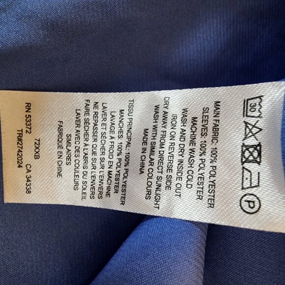 French Connection Diandra Top NWT Blue Large - Picture 9 of 10